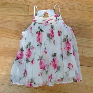 Abercrombie girls white pleated cami